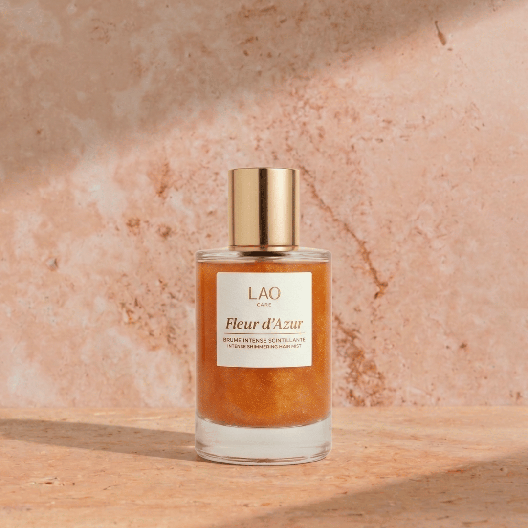 Brume Intense Scintillante Fleur d'Azur LAO Care, parfum capillaire