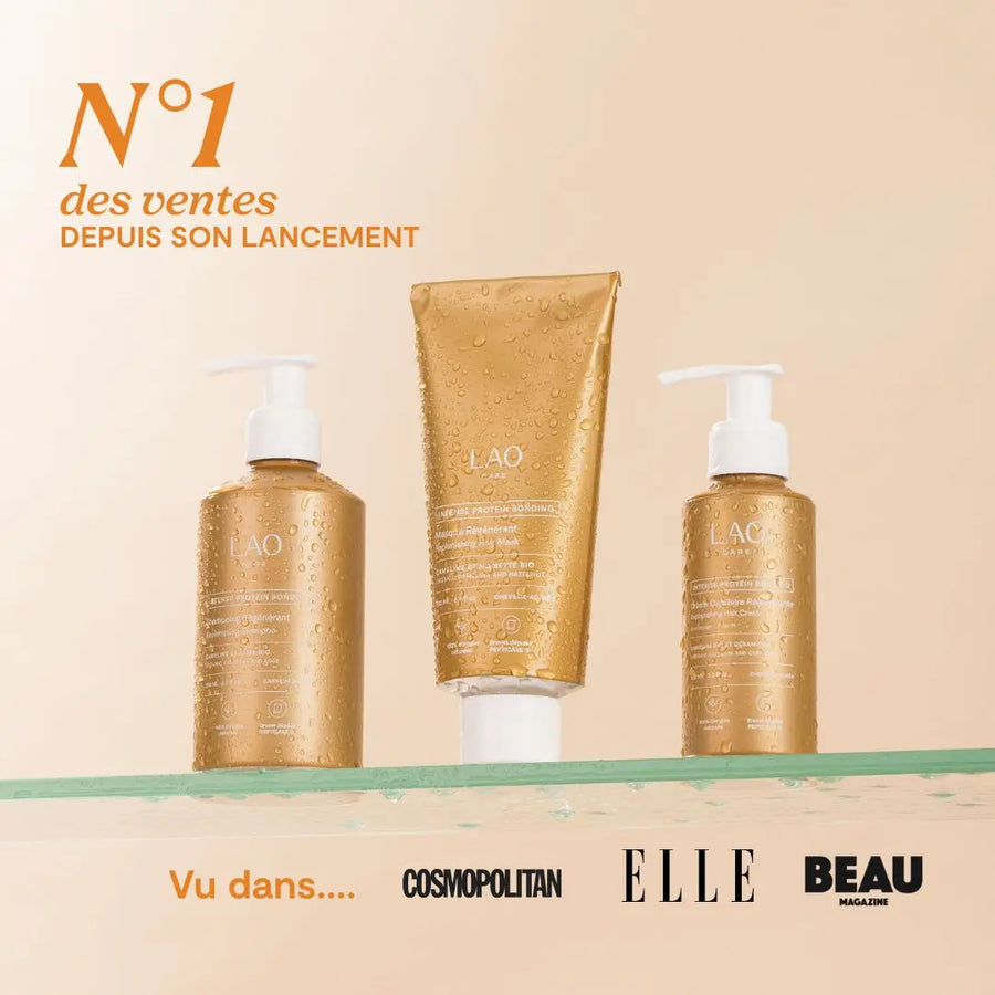 Cure Régénérante bond repair LAO Care, n°1 des ventes, vue dans Cosmopolitan, ELLE et Beau Magazine