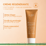 Crème Régénérante Bond Repair LAO Care format voyage, PEPTICARE, noisette bio et céramides