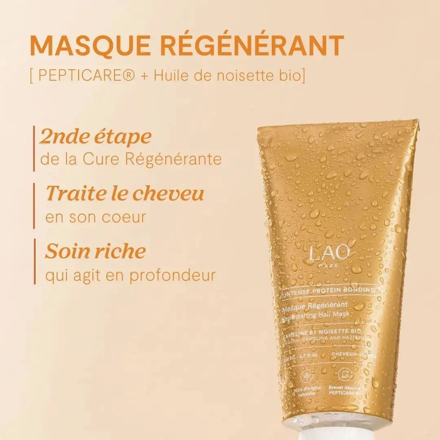 Masque Régénérant, 2e étape de la Cure Régénérante, actif PEPTICARE et huile de noisette bio