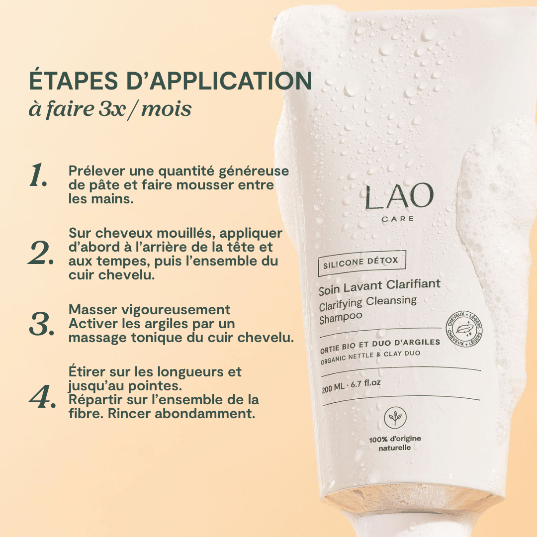 Mode d'application Silicone Détox, en 4 étapes